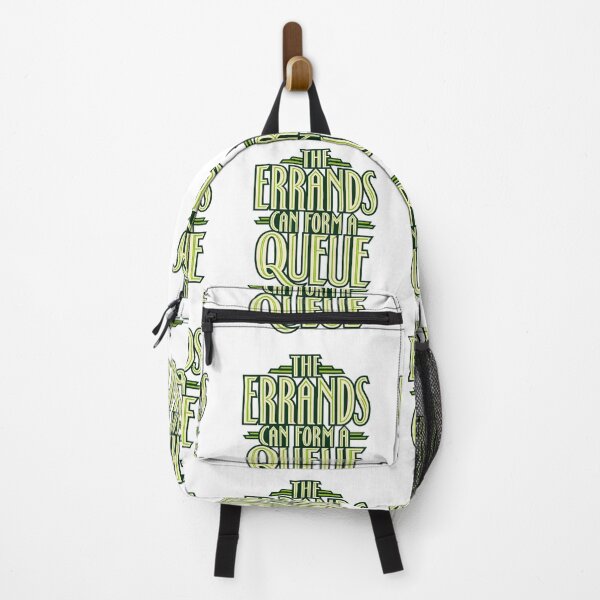 Item preview, Errands Can Form a Queue Green Art Deco Saying designed and sold by Bikivuno.