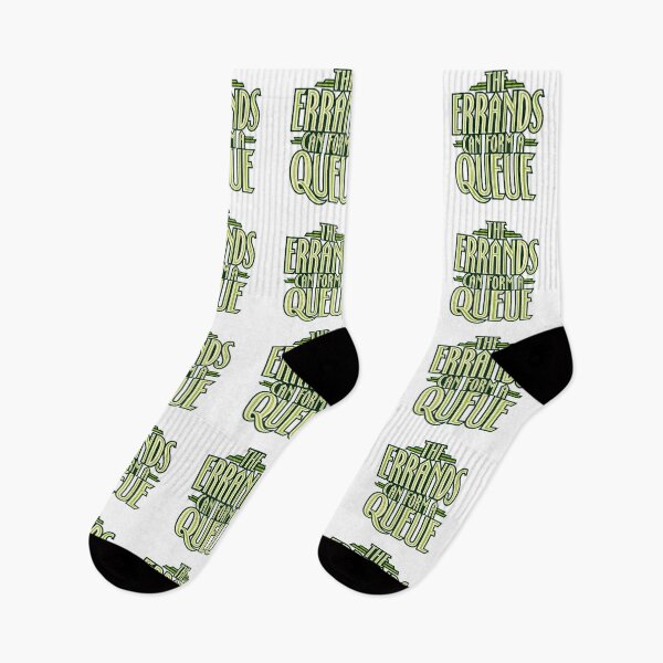 Item preview, Errands Can Form a Queue Green Art Deco Saying designed and sold by Bikivuno.