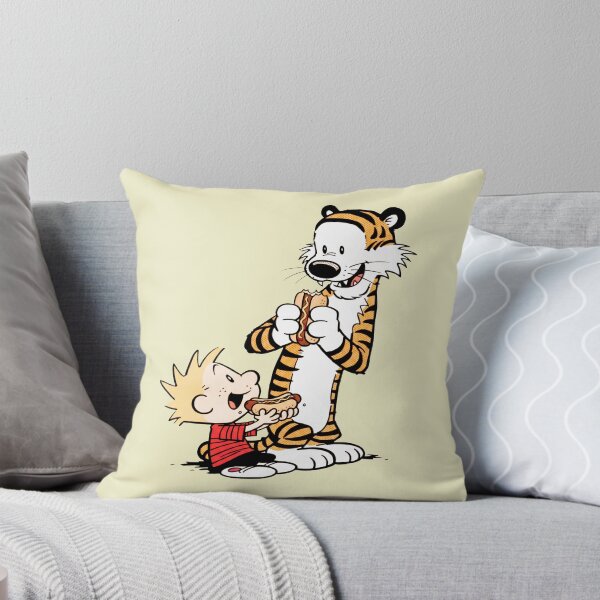 Item preview, Calvin and Hobbes Enjoying Hot Dogs designed and sold by laschikarin.