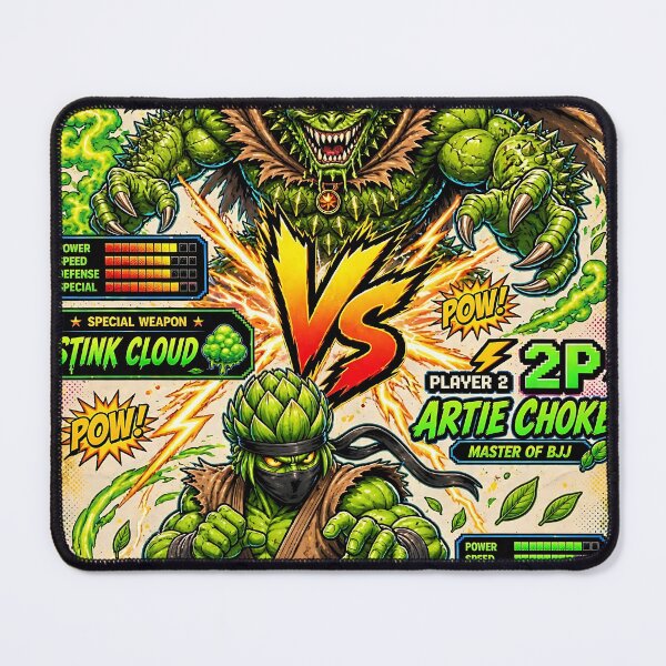 Item preview, Produce Realm Showdown: King Durian vs Artie Choke designed and sold by Fort Chiswell Trading Company.