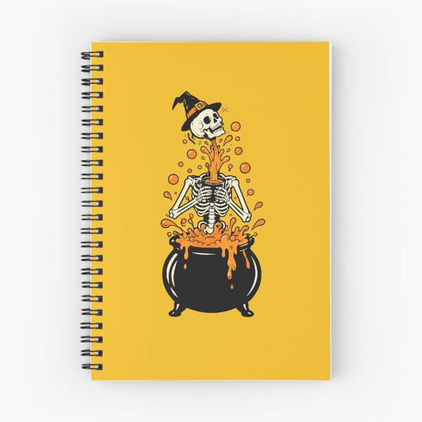 Item preview, Witch Skeleton Rising from Orange Cauldron Halloween Design designed and sold by Krasnovaovaova.