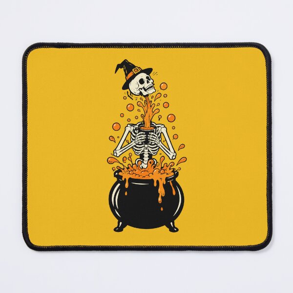 Item preview, Witch Skeleton Rising from Orange Cauldron Halloween Design designed and sold by Krasnovaovaova.