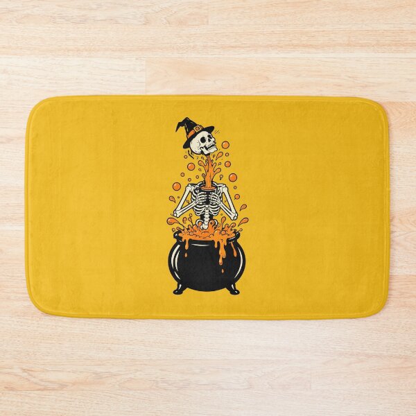 Item preview, Witch Skeleton Rising from Orange Cauldron Halloween Design designed and sold by Krasnovaovaova.