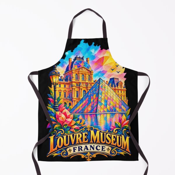 Item preview, ✅ Geometric Watercolor of the Louvre Museum in Paris – For Europe Lovers designed and sold by Geometric Art..