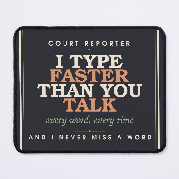 Item preview, I Type Faster Than You Talk — Funny Court Reporter Stamp designed and sold by SlowMadeShelf.