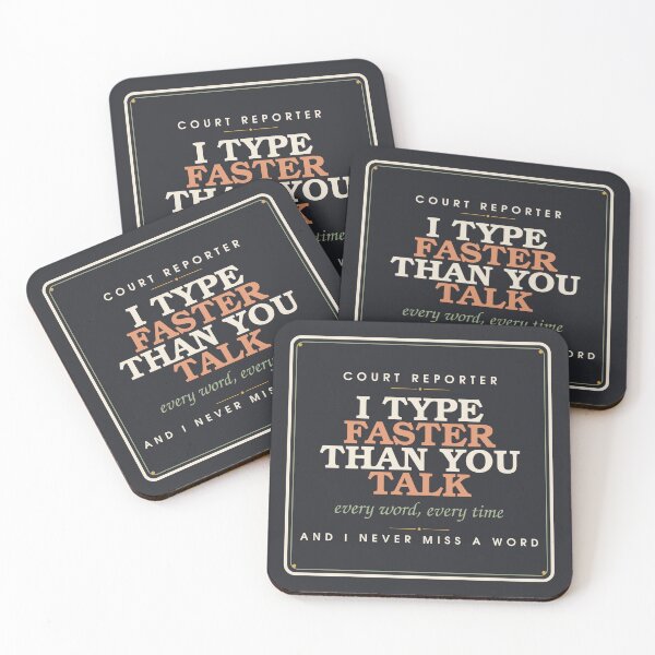 Item preview, I Type Faster Than You Talk — Funny Court Reporter Stamp designed and sold by SlowMadeShelf.