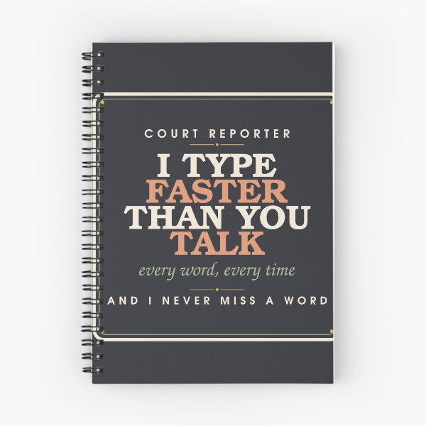 Item preview, I Type Faster Than You Talk — Funny Court Reporter Stamp designed and sold by SlowMadeShelf.