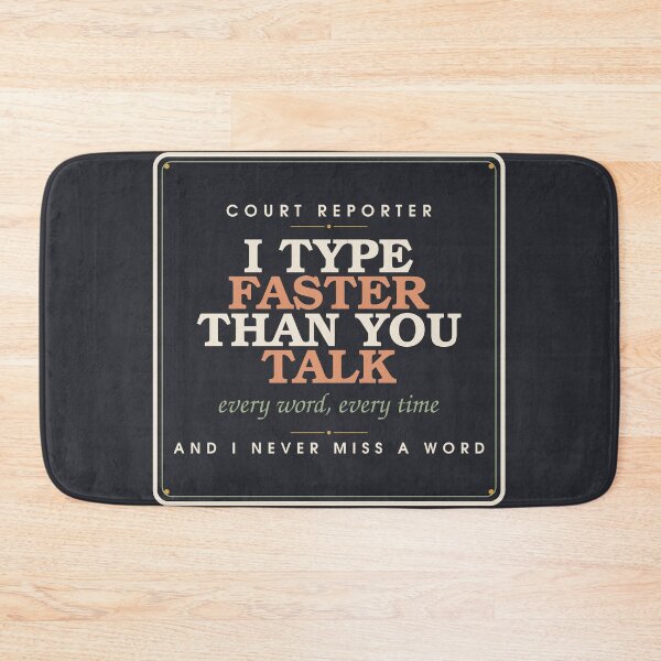 Item preview, I Type Faster Than You Talk — Funny Court Reporter Stamp designed and sold by SlowMadeShelf.