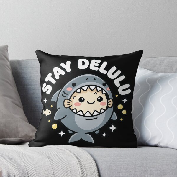 Item preview, Kawaii Pufferfish In Shark Onesie Stay Delulu Art designed and sold by ZUMERI.