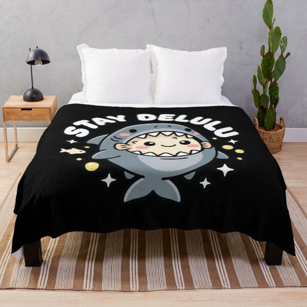 Item preview, Kawaii Pufferfish In Shark Onesie Stay Delulu Art designed and sold by ZUMERI.