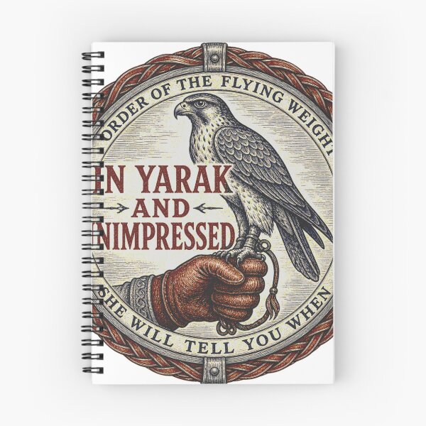 Item preview, In Yarak and Unimpressed Falconry Woodcut Seal Hawk designed and sold by BoosterShop.