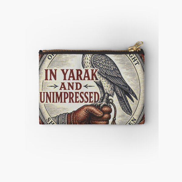 Item preview, In Yarak and Unimpressed Falconry Woodcut Seal Hawk designed and sold by BoosterShop.