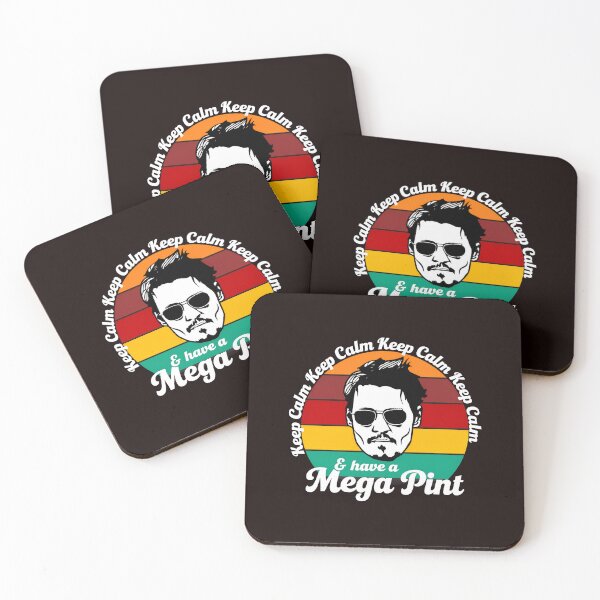 Item preview, Keep Calm and have a Mega Pint Johnny Depp designed and sold by FlipStrawSpot.