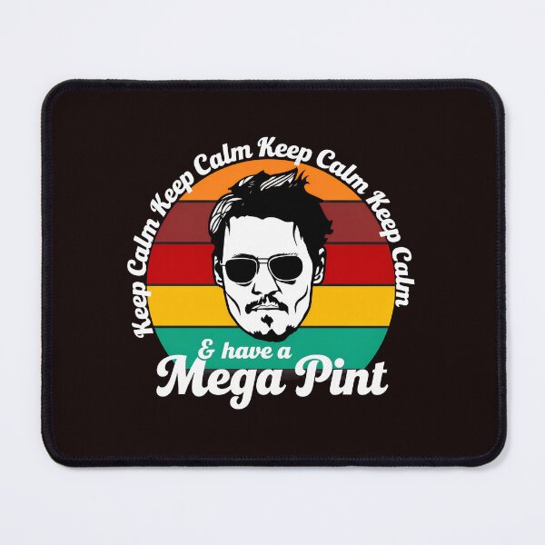 Item preview, Keep Calm and have a Mega Pint Johnny Depp designed and sold by FlipStrawSpot.