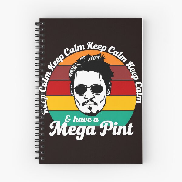 Artikelvorschau, Ruhe bewahren und ein Mega-Pint trinken, Johnny Depp entworfen und verkauft von FlipStrawSpot.