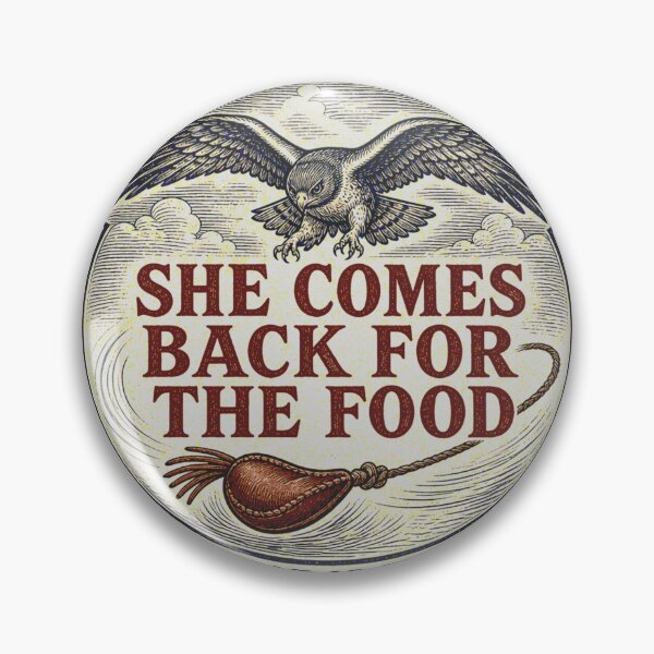 Item preview, She Comes Back For The Food Falconry Feather Game Woodcut designed and sold by BoosterShop.