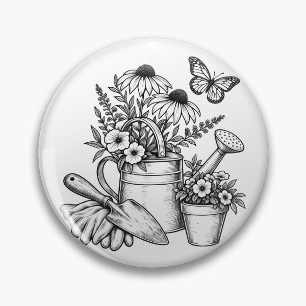 Item preview, Flowers, tools and butterflies designed and sold by Julie Leisure Gardening.
