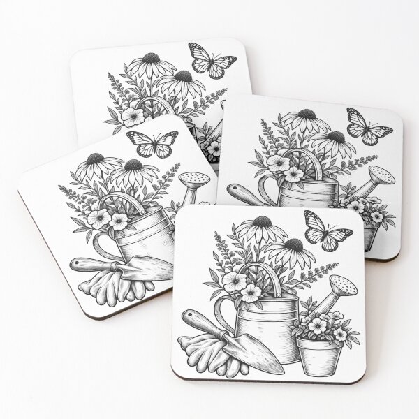 Item preview, Flowers, tools and butterflies designed and sold by Julie Leisure Gardening.