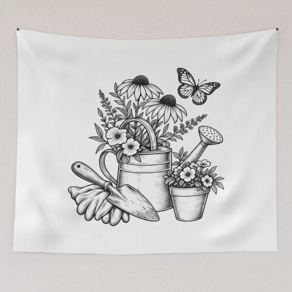 Item preview, Flowers, tools and butterflies designed and sold by Julie Leisure Gardening.