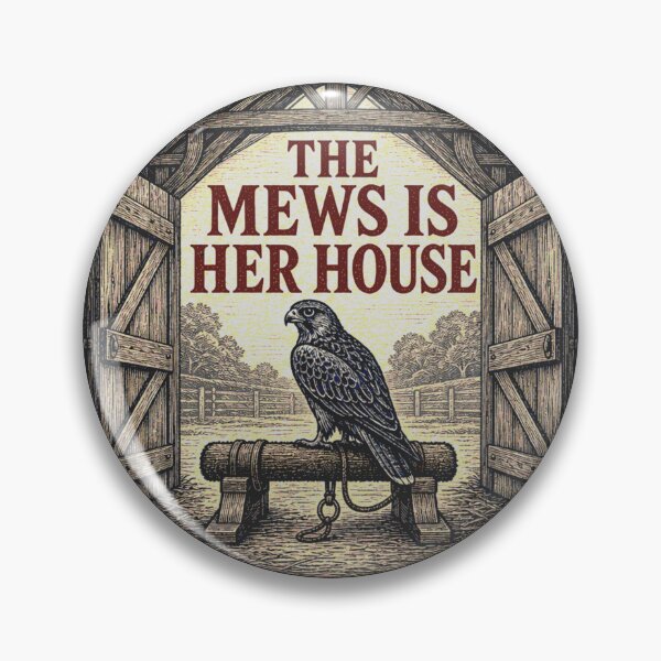 Item preview, The house belongs to your falconry bow seat woodcut seal designed and sold by BoosterShop.