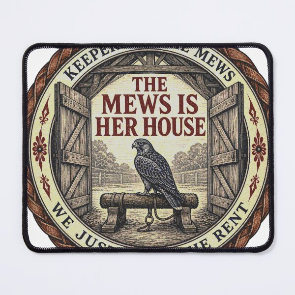 Item preview, The house belongs to your falconry bow seat woodcut seal designed and sold by BoosterShop.