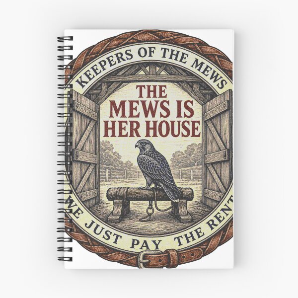 Item preview, The house belongs to your falconry bow seat woodcut seal designed and sold by BoosterShop.