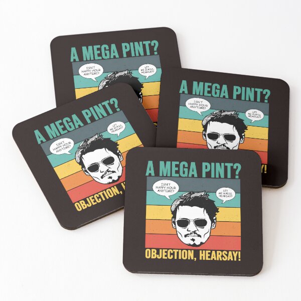 Item preview, Mega Pint Objection Hearsay Retro designed and sold by FlipStrawSpot.