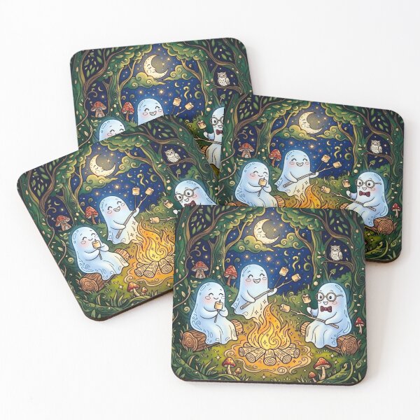 Item preview, Toast-y Ghost-y - Cute Campfire Ghosts and S'mores designed and sold by ScenicRoute66.
