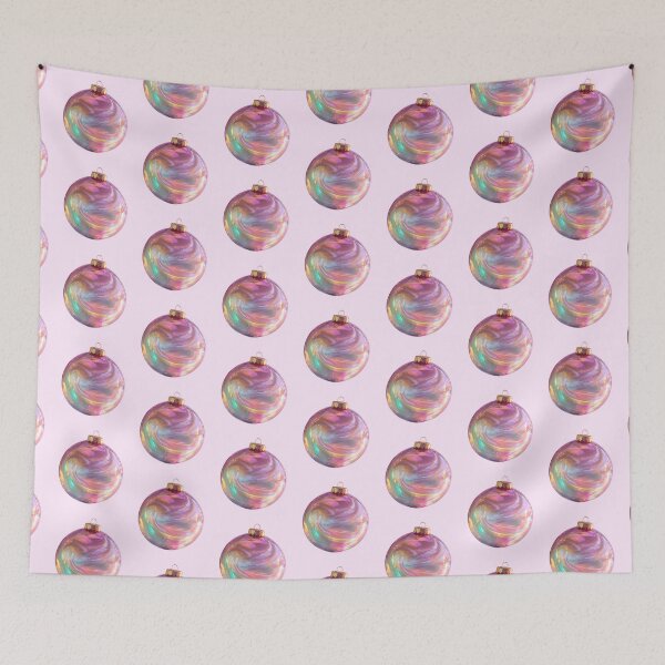 Item preview, Magical Holographic Swirl Glass Christmas Bauble designed and sold by colorful-white.