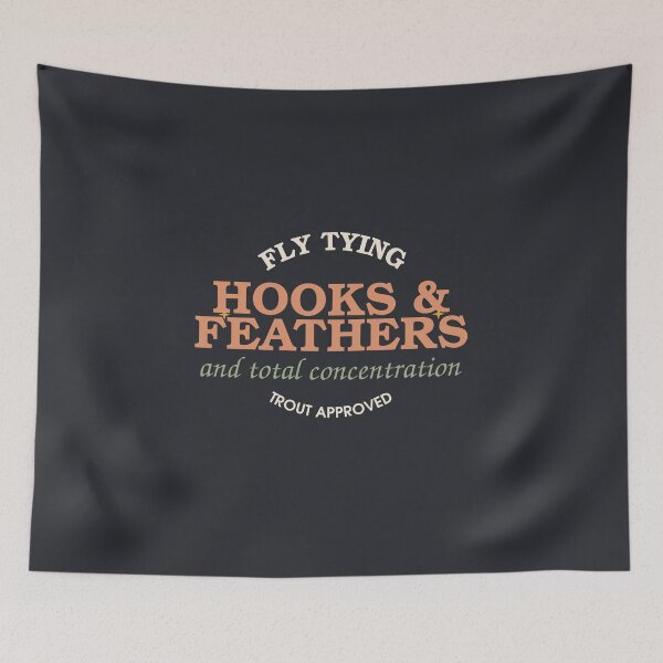 Item preview, Hooks And Feathers And Total Concentration — Fly Tying designed and sold by SlowMadeShelf.