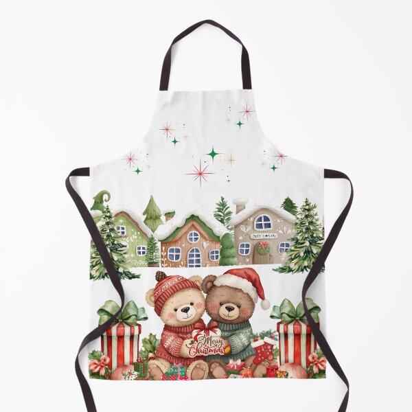 Item preview, Watercolor Christmas Bears Village designed and sold by VibranPalette.