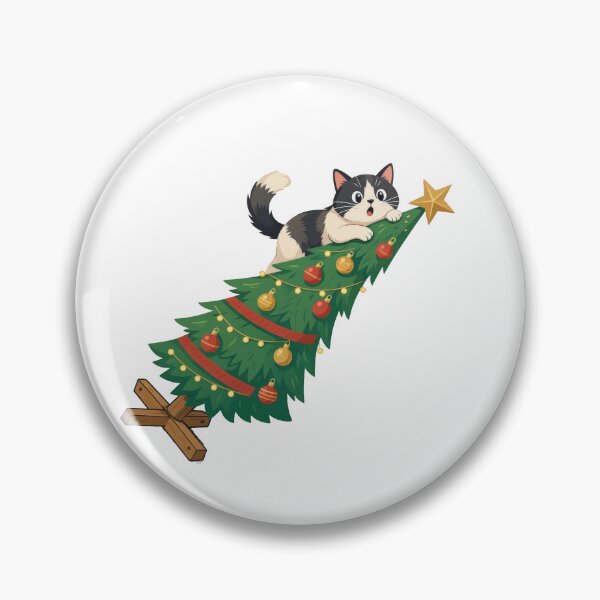 Item preview, Kitty Knocking the Xmas Tree Down designed and sold by susiecc.