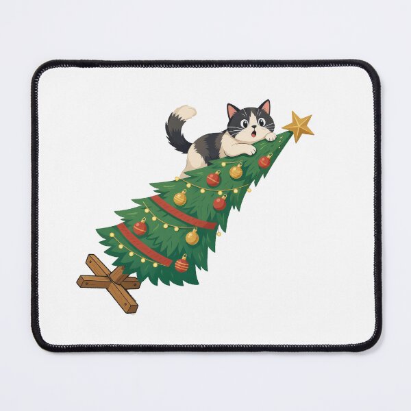Item preview, Kitty Knocking the Xmas Tree Down designed and sold by susiecc.