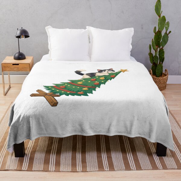 Item preview, Kitty Knocking the Xmas Tree Down designed and sold by susiecc.