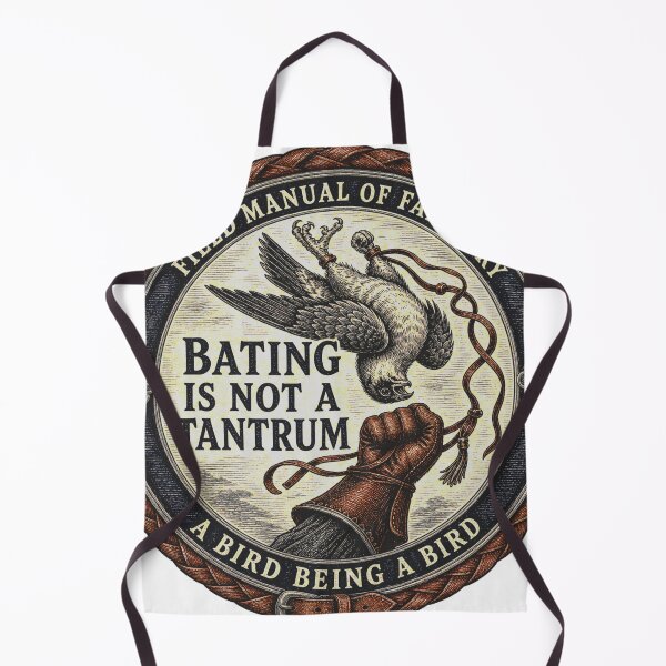Item preview, Bating Is Not a Tantrum Falconry Field Manual Woodcut designed and sold by BoosterShop.