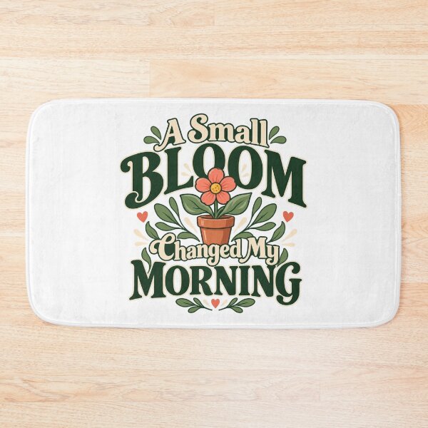 Item preview, Tiny Bloom Changed My Morning Floral Lettering designed and sold by Bikivuno.