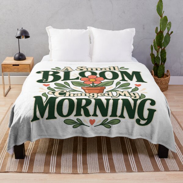 Item preview, Tiny Bloom Changed My Morning Floral Lettering designed and sold by Bikivuno.