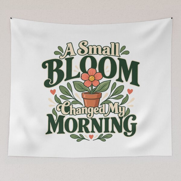 Item preview, Tiny Bloom Changed My Morning Floral Lettering designed and sold by Bikivuno.