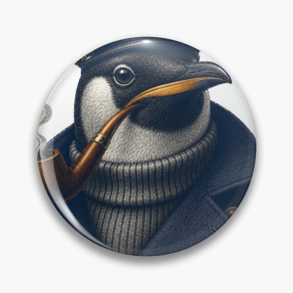 Item preview, captain penguin w pipe + peacoat designed and sold by PhiloDoh.