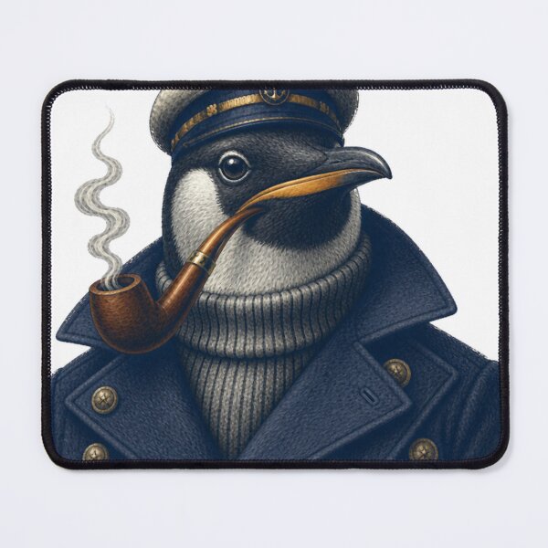 Item preview, captain penguin w pipe + peacoat designed and sold by PhiloDoh.