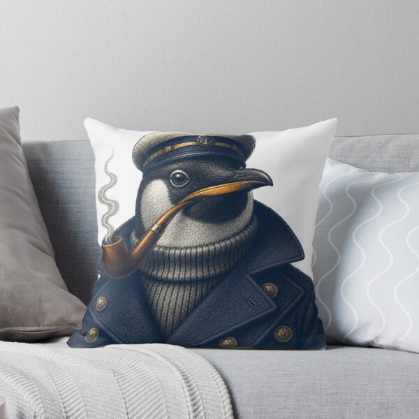 Item preview, captain penguin w pipe + peacoat designed and sold by PhiloDoh.