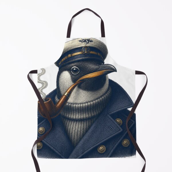 Item preview, captain penguin w pipe + peacoat designed and sold by PhiloDoh.