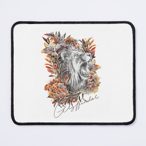 Item preview, Gryffindor Floral Lion Mascot Botanical Design designed and sold by MichaelsqStudio.