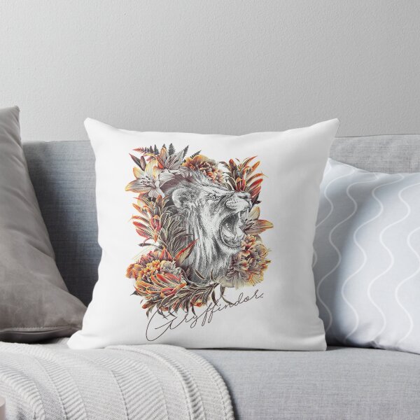 Item preview, Gryffindor Floral Lion Mascot Botanical Design designed and sold by MichaelsqStudio.