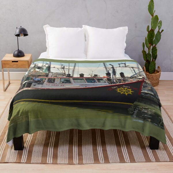 Item preview, Fishing Boat in a Harbor designed and sold by Savannah Gibbs.