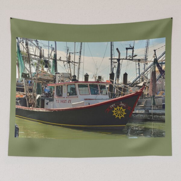 Item preview, Fishing Boat in a Harbor designed and sold by Savannah Gibbs.