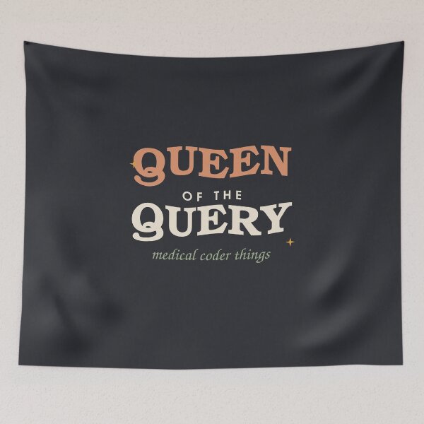 Item preview, Queen Of The Query — Retro Medical Coder designed and sold by SlowMadeShelf.