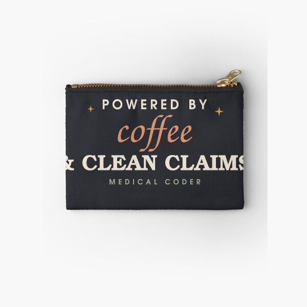 Item preview, Powered By Coffee And Clean Claims — Medical Coder designed and sold by SlowMadeShelf.