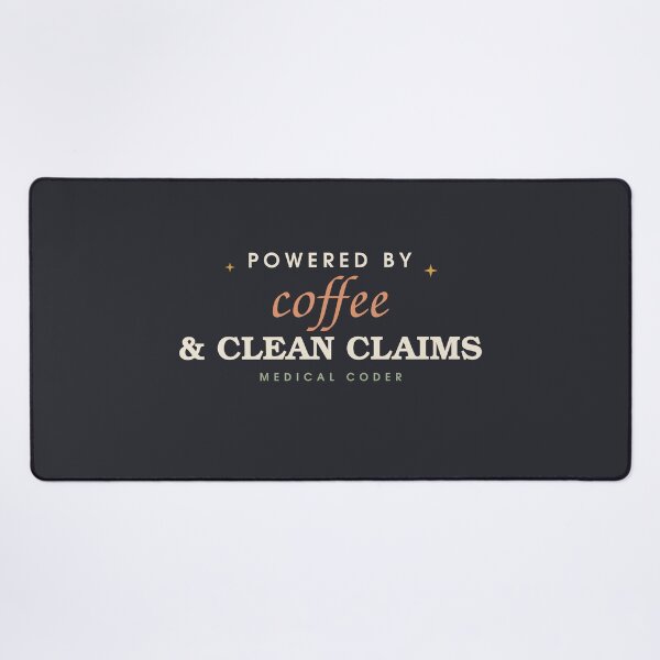 Item preview, Powered By Coffee And Clean Claims — Medical Coder designed and sold by SlowMadeShelf.