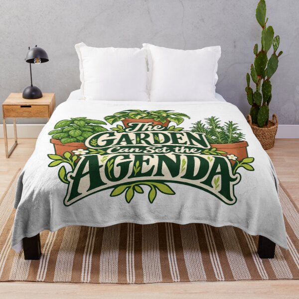 Item preview, The Garden Can Set the Agenda Botanical Saying designed and sold by Bikivuno.